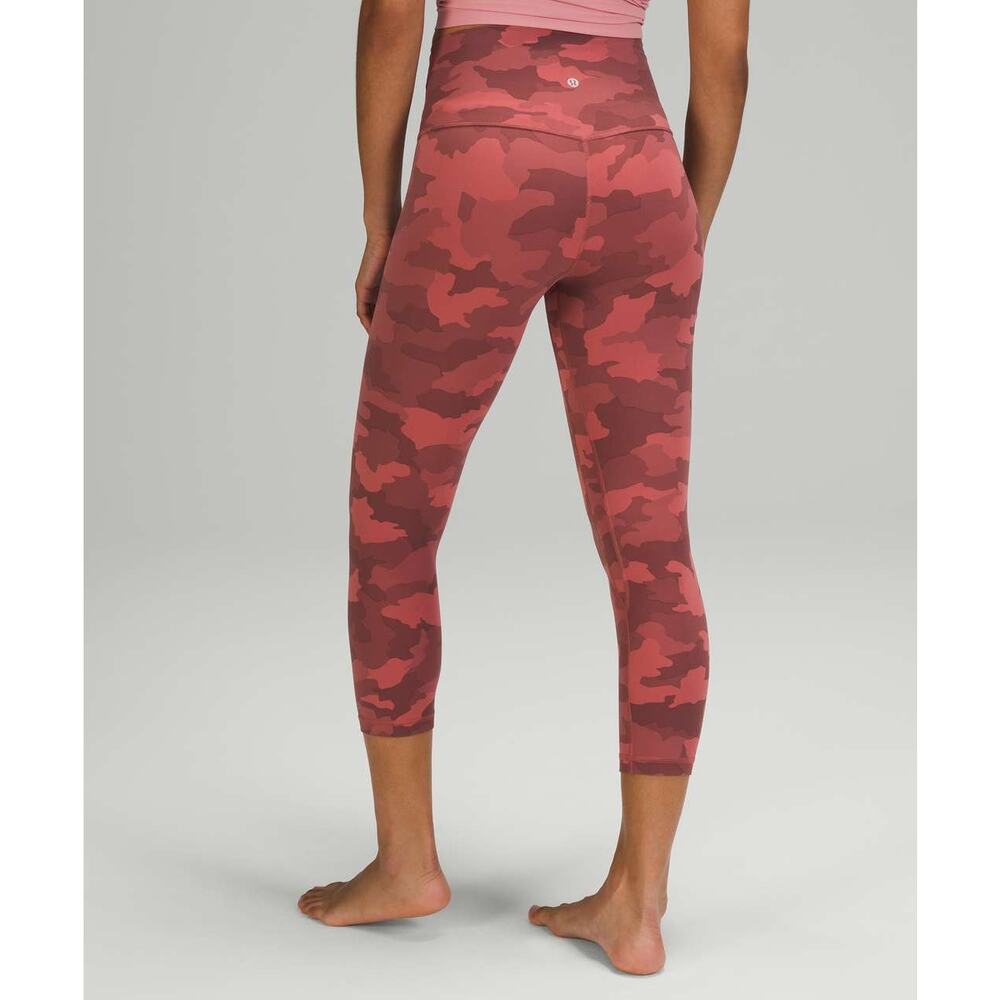 Lululemon Align Crop *21" Heritage 365 Camo Brier Rose Multi Size 2 W6BOWS - Picture 3 of 10